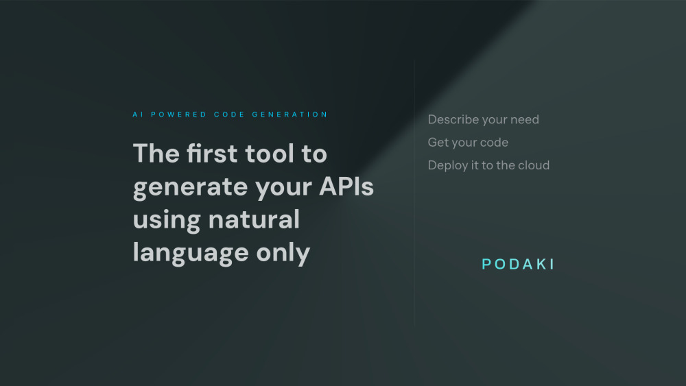 Podaki AI Backend Code Generator: Rapid AI Code Deployment Tool