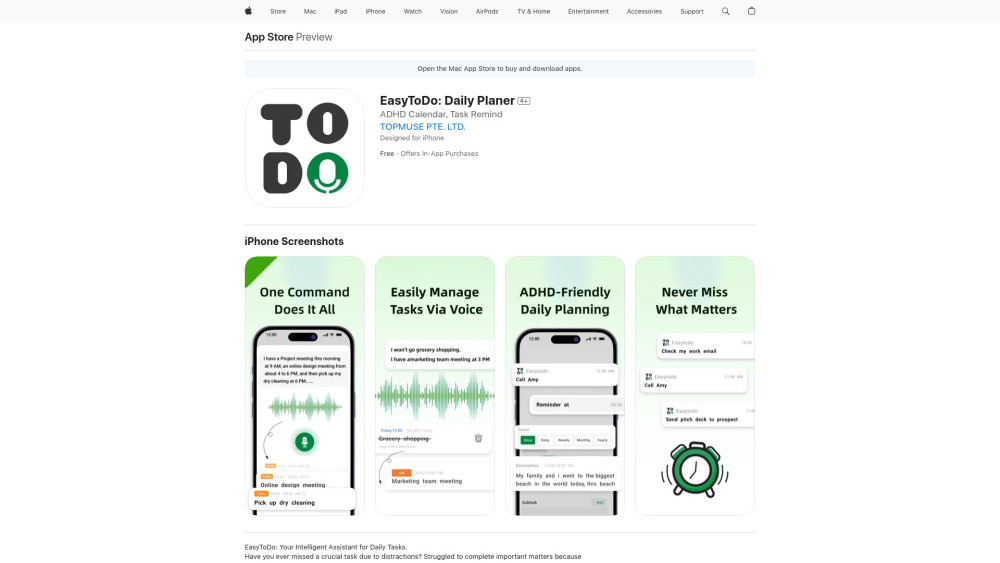 EasyToDo: Daily Planner - AI-Powered Task Assistant for Efficiency