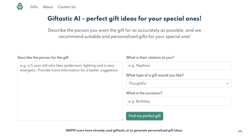 GiftasticAI: AI-Driven Personalized Suggestions for Unique Gifts