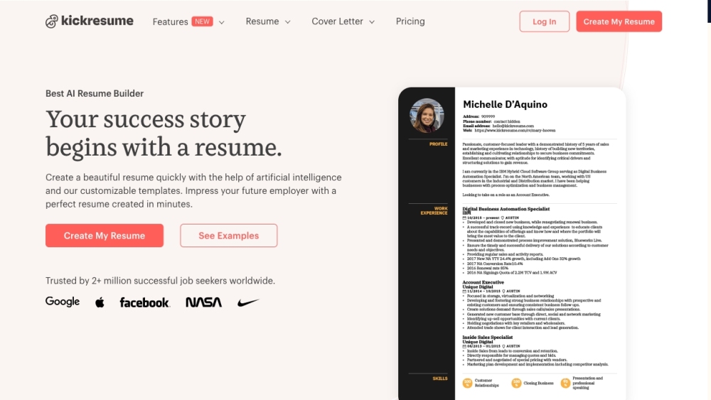 Kickresume: Create Impressive Resumes and Cover Letters Online Easily