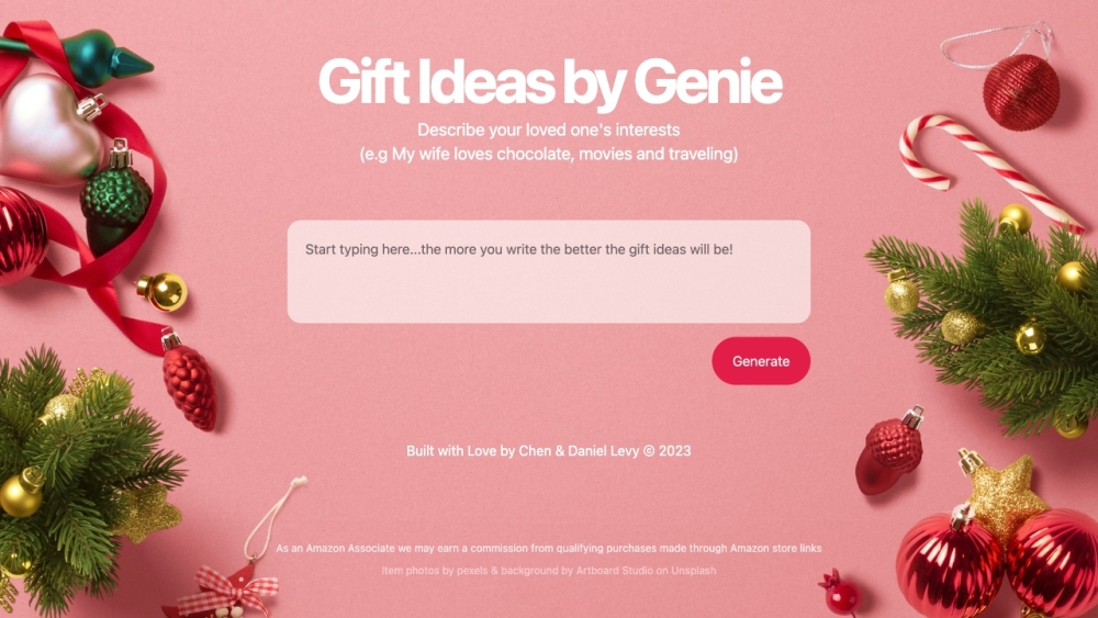 Gifts Genie: Perfect Gifts Based on Loved Ones' Interests