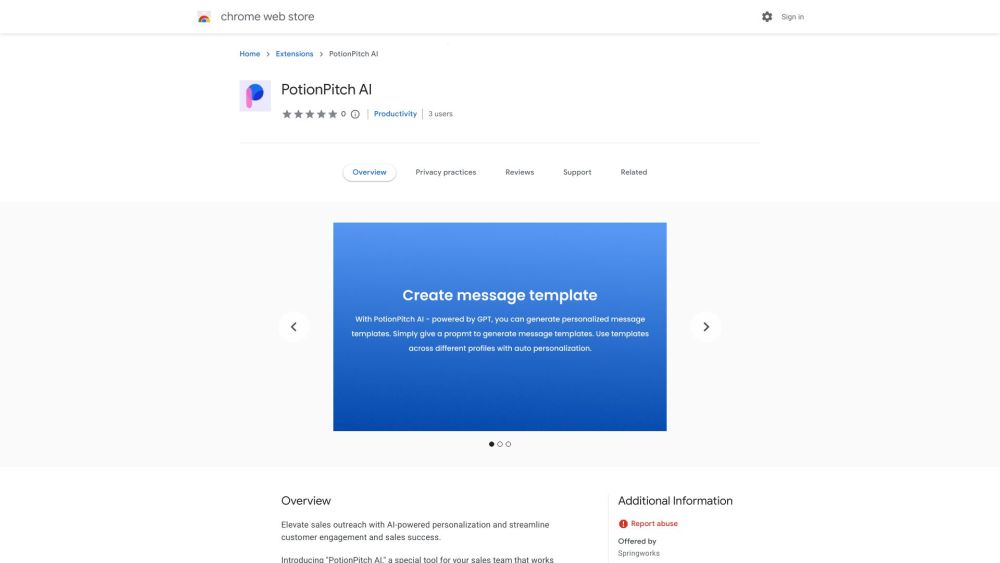 PotionPitch AI: Chrome Sales Tool for Personalized, Organized Messaging