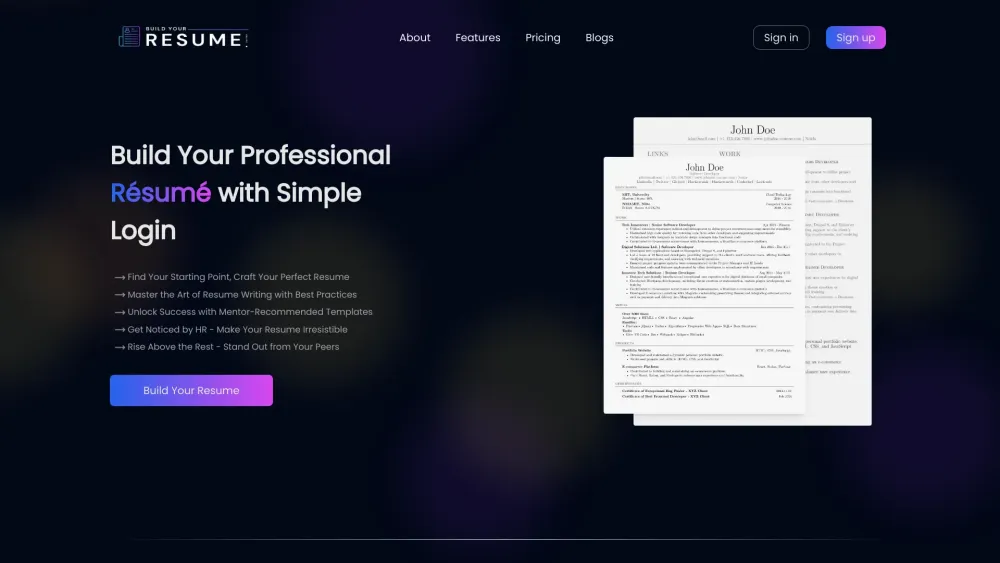 Build Your Resume Online: Professional LaTeX Templates for Resumes