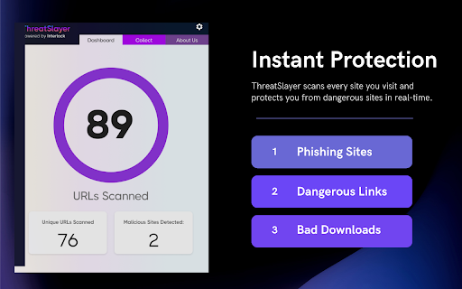 ThreatSlayer - Chrome Extension: Stay Safe from Cyber Threats Online