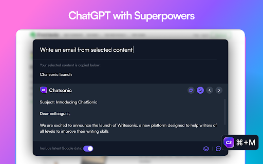 ChatSonic: AI-Powered Content Creation & Communication