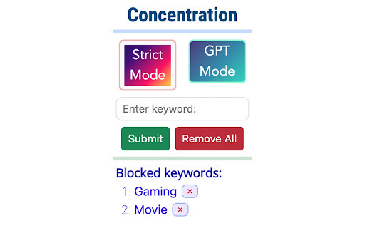 Concentration - Chrome Extension: Block Websites, Stay Focused & Productive