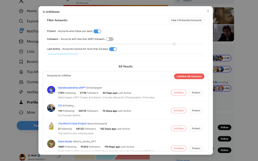 𝕏 Unfollower: Chrome Extension - Unfollow 𝕏 Accounts with Smart Filters