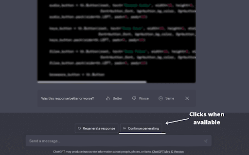 Enhance ChatGPT Extension: Automate Clicks, Track Tokens & Download Code