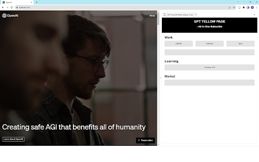 GPT YELLOW PAGE Sidebar: Chrome Extension - Powerful GPT Apps
