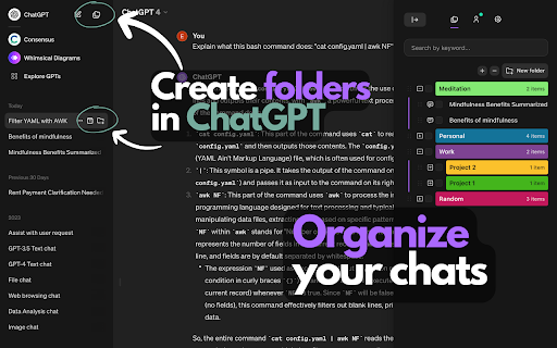 ChatGPT Easy Folders: Powerful Organizer Tool for ChatGPT Chats