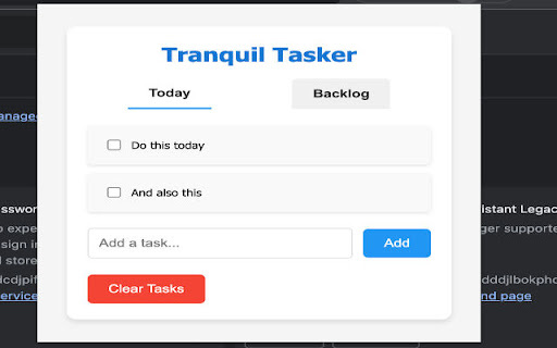 Tranquil Tasker - Chrome Extension: Stay Organized & Focused Daily