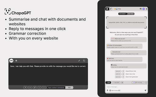 ChapaGPT - Chrome Extension: Fast AI Companion : Fast & Smart!