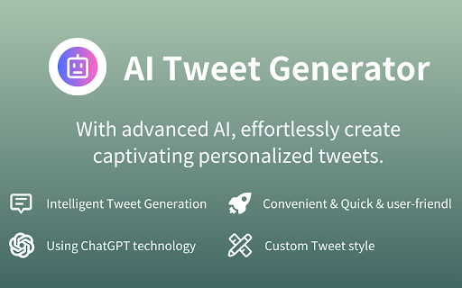 AI Tweet Generator - Chrome Extension: Effortlessly Create Custom Tweets