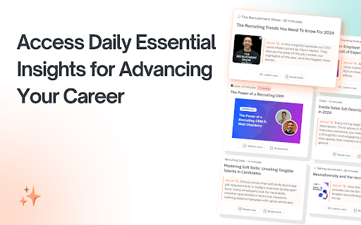 Sparkling - Chrome Extension: Personalized Content for Career Success