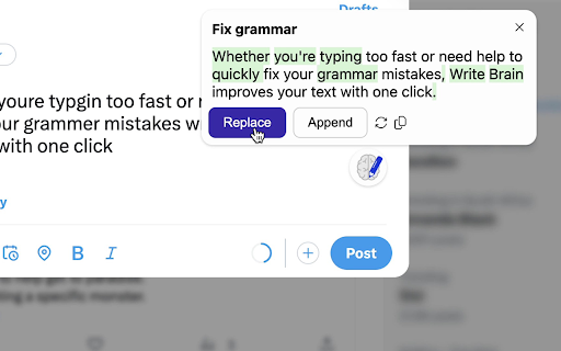 Write Brain - Chrome Extension: Enhance Writing with Ease