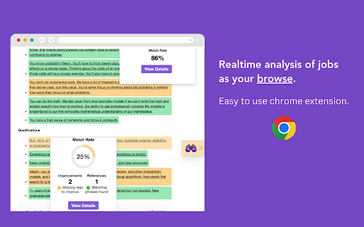 JobSeeker AI - Chrome Extension: AI Tool for Job Seekers : Key Features