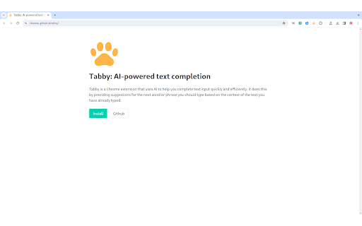 Tabby - Chrome Extension : AI Text Completion Tool