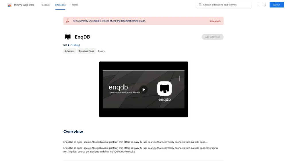 EnqDB - Chrome Extension : AI-Powered Search Assistance Tool : AI Search Assist