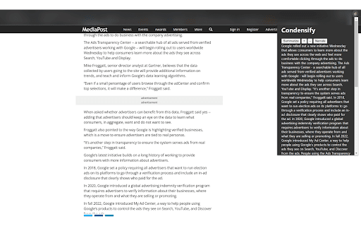 Condensify: Summarization & Narration