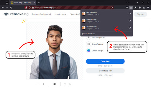 Remove.bg - Chrome Extension: Automatically Create Transparent PNGs Easily