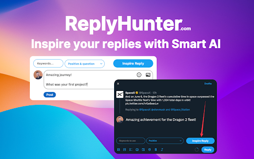 Reply Hunter: AI Reply Generator for Multiple Platforms Chrome Extension