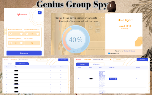 Genius Group Spy - Chrome Extension: Find Influencers & Posts in FB Groups