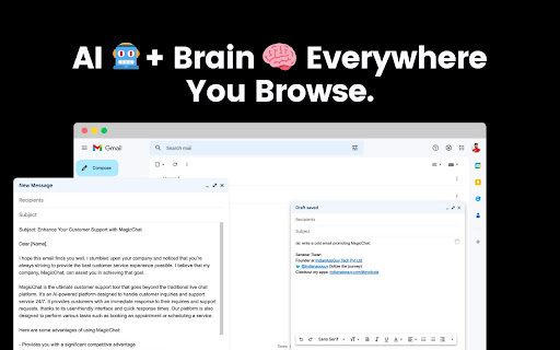 SecondBrain - Chrome Extension: AI Writing Assistant for Various Content : Key Features