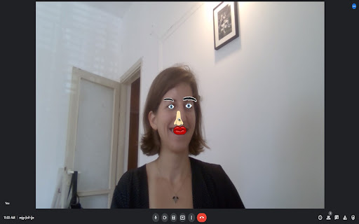 Cartoon Overlay - Chrome Extension: Face Video Enhancement : Overlay Cartoon Parts on Faces in Videos.