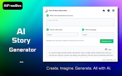 AIFreebox - Chrome Extension: Effortless Storytelling : Captivating Stories