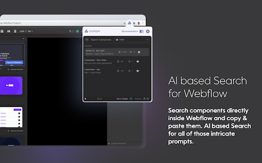 Compo Search: AI-Powered Tech for Webflow Components Chrome Extension