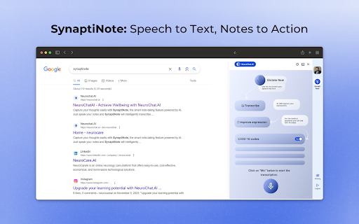 SynaptiNote - Chrome Extension: AI-powered Note-Taking