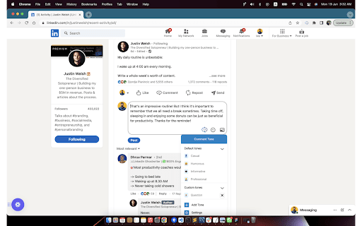 LinkedIn AI Assistant: Personalized Comments Tool : AI-Powered LinkedIn Commenting