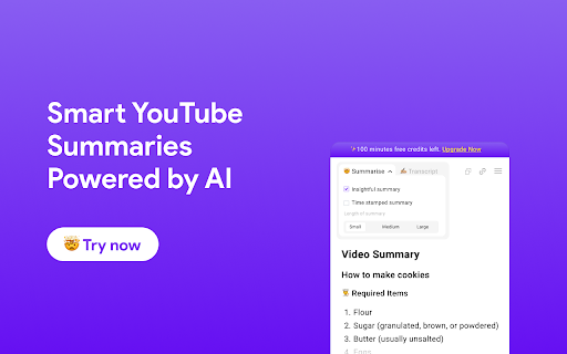 AI Summarizer for YouTube: Video Insights in Seconds : Fast, Accurate Analysis