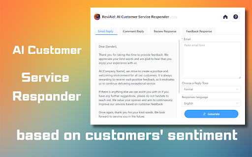 AI Response Generator: Enhanced Email, Review & Feedback Responses : Key Features