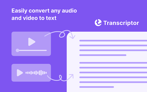 Transcriber - Chrome Extension: Easy Audio to Text Conversion