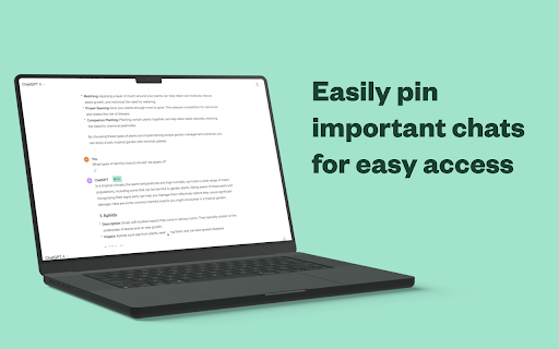 PinGPT - Chrome Extension : Easy ChatGPT Pinning & Referencing