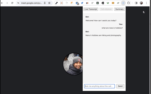 Call eXplorer: Chrome Extension - Live Transcripts & Meet Summaries