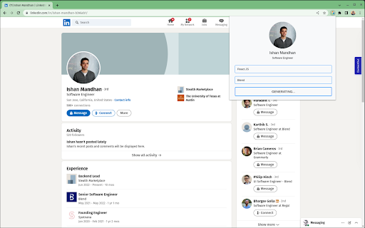 Recruiter ChatGPT: Chrome Extension for LinkedIn Outreach Tool & Recruiters