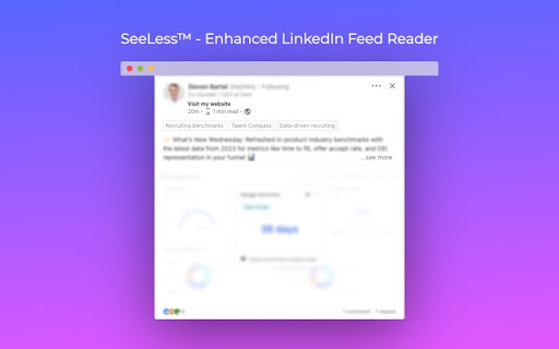 SeeLess™ - Chrome Extension : AI Efficiency for LinkedIn Feed