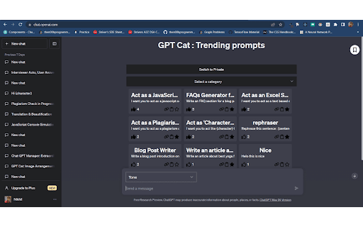 GPT Cat - Chrome Extension: Creative Chat Manager Powered by GPT