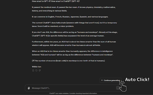 ChatGPT Auto Clicker - Chrome Extension: Seamless Auto-Click for ChatGPT