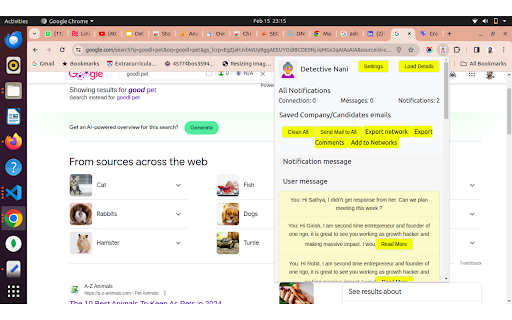 Detective Naani (Automation) - Chrome Extension: Notification & Task