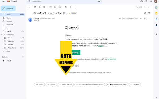 ChatGPT for Gmail: Email Replies Generator : Chrome Extension