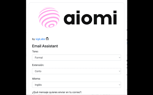 Aiomi - Chrome Extension: AI Assistant for diverse emails : Key Features