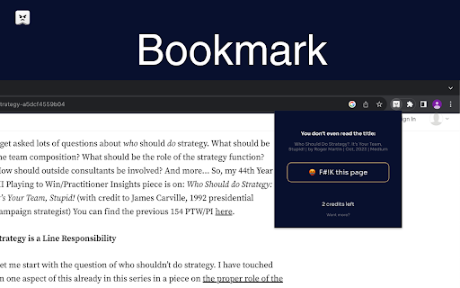 fBookmarks - Chrome Extension: Summarize Unread Bookmarks Easily with AI