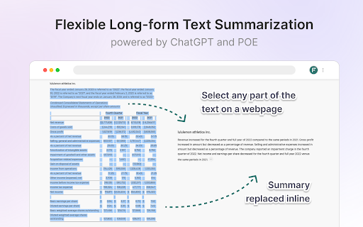 FoldSum - Chrome Extension: Free Summarization & Translate