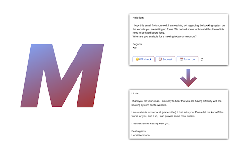 Mailwrite - Chrome Extension: Reply Suggestions