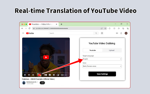 RealTime Dub - Chrome Extension: YouTube Translation