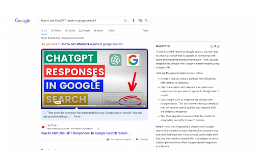 ChatGPT Extension - Chrome : AI Chat & Search for Seamless Browsing