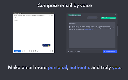 Voice Email - Chrome Extension: Instant Voice-to-Email Conversion